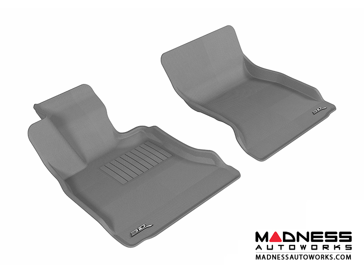 BMW 5 Series (F10) Floor Mats (Set of 2) - Front - Gray by 3D MAXpider
